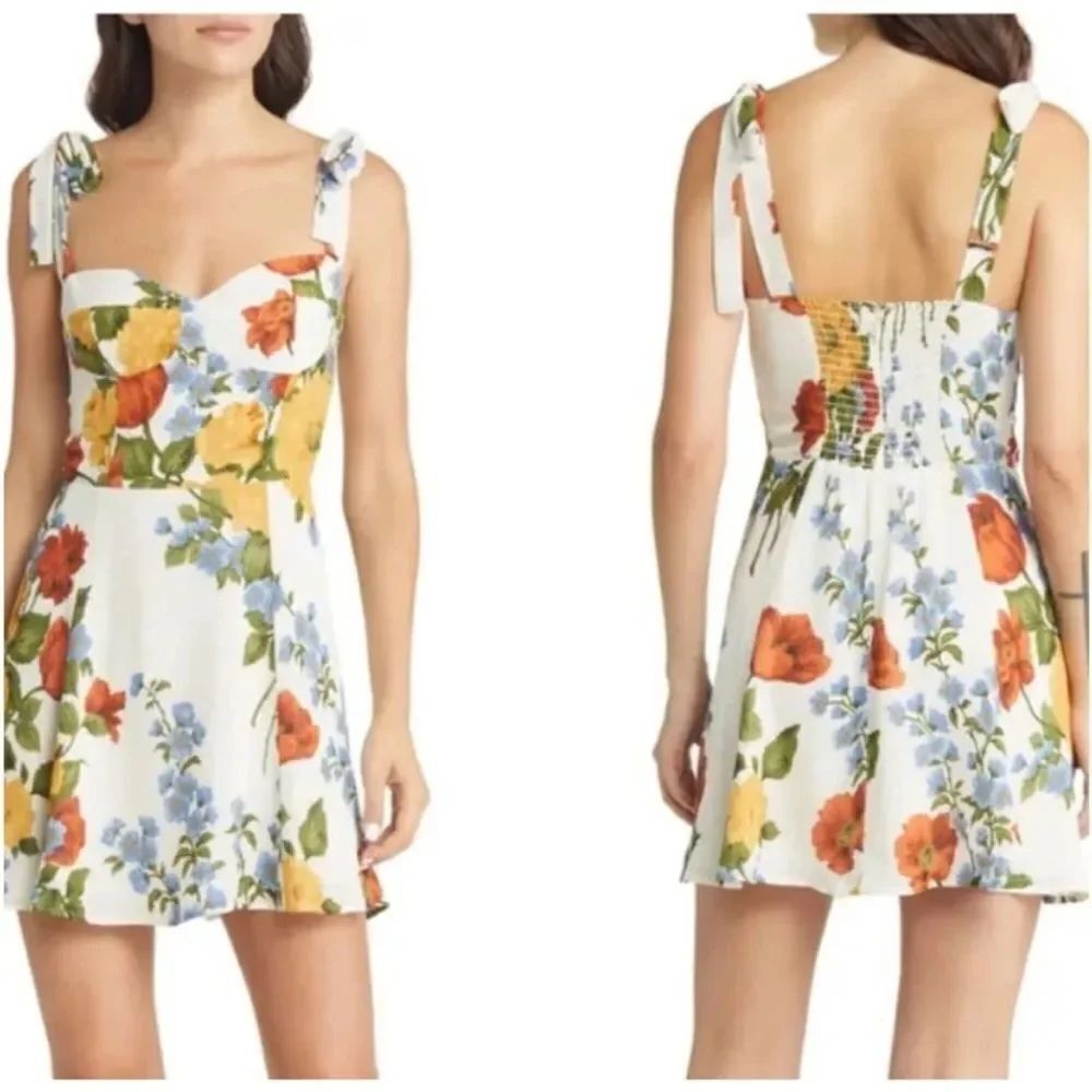Reformation Niara Dress in Formosa Women's Bustier Top Mini Dress NWT 12 $248
